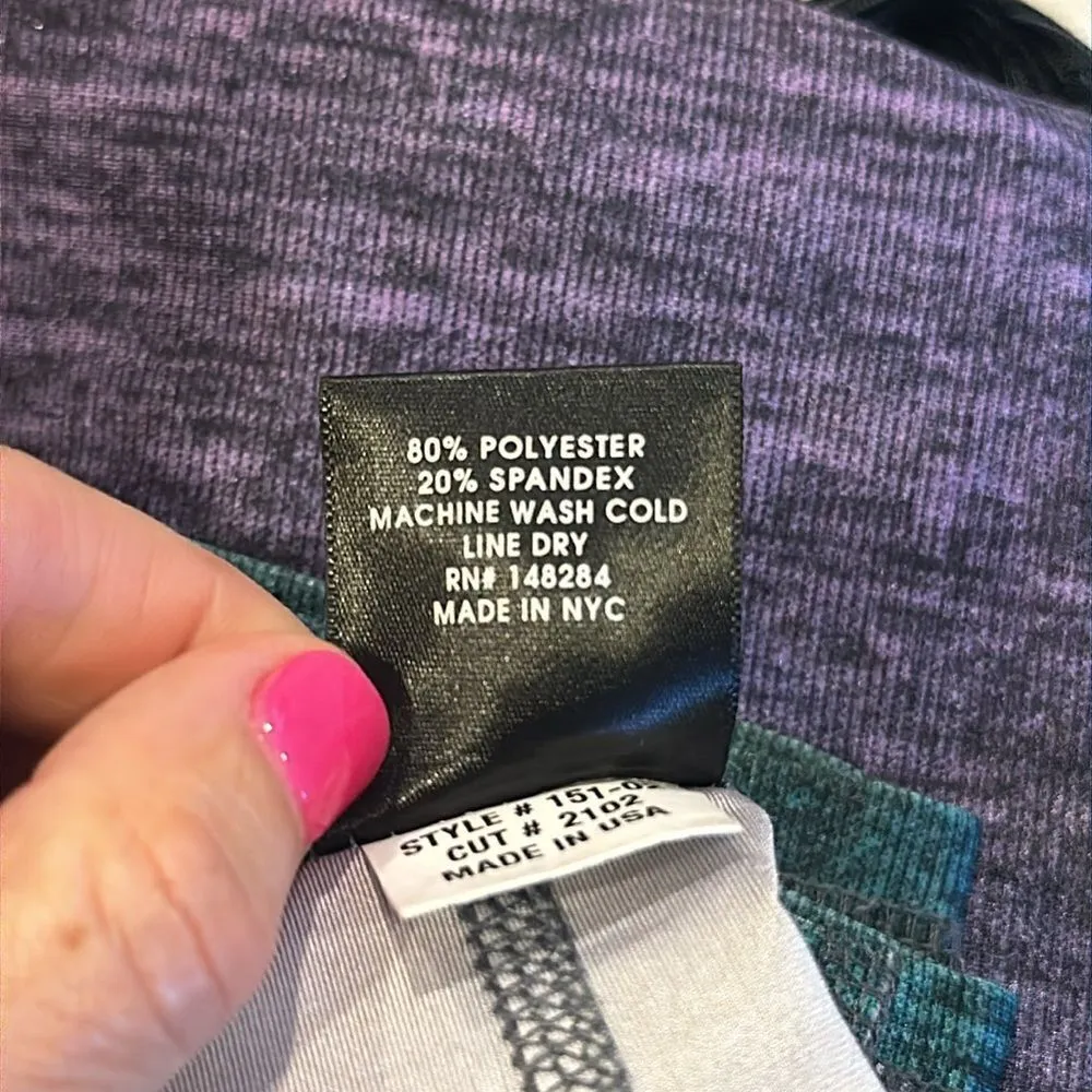 Terez Women’s Purple & Turquoise Ombré Cropped Leggings - Size S - Image 7