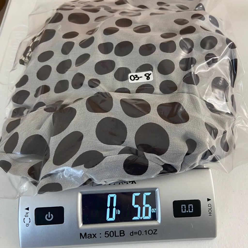 Alfani women’s brown 100%‎ silk white sheer polka dotted tie neck blouse size 12 - Image 8