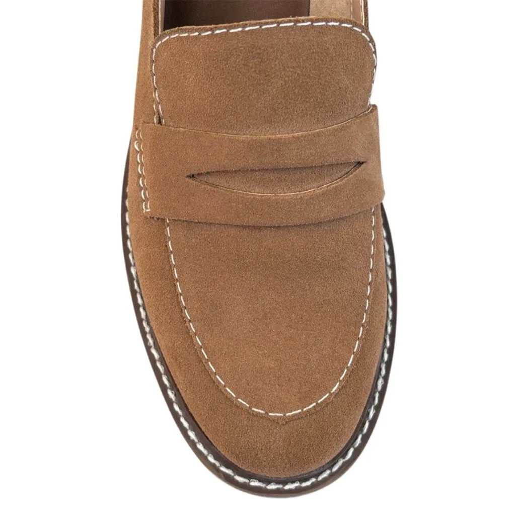 EUC Blondo Leather Dulce Lugged Sole Waterproof Loafers Brown Taupe Size 9.5 - Image 3