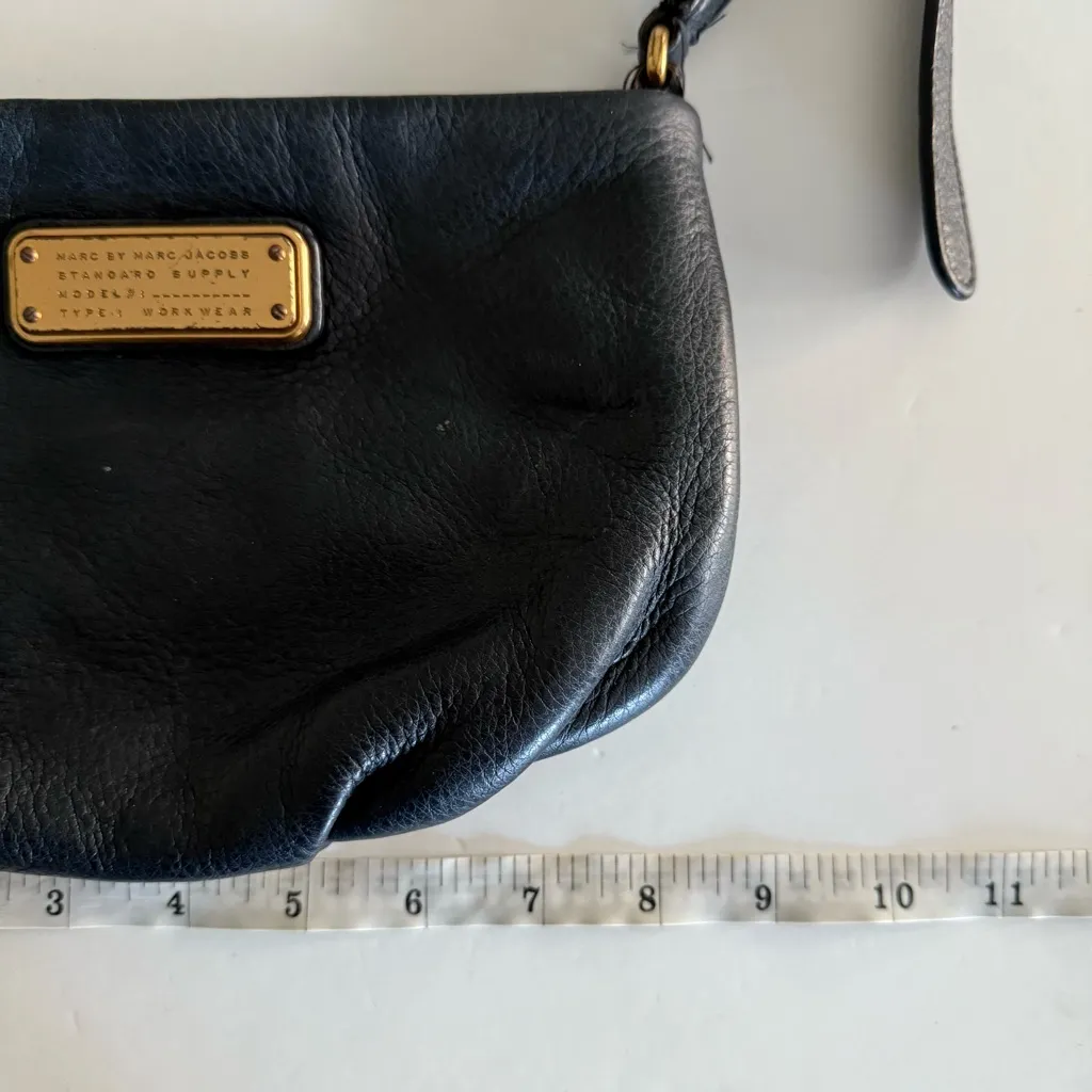 Marc by Marc Jacobs Black Leather Classic Q Percy Crossbody Bag - Image 9