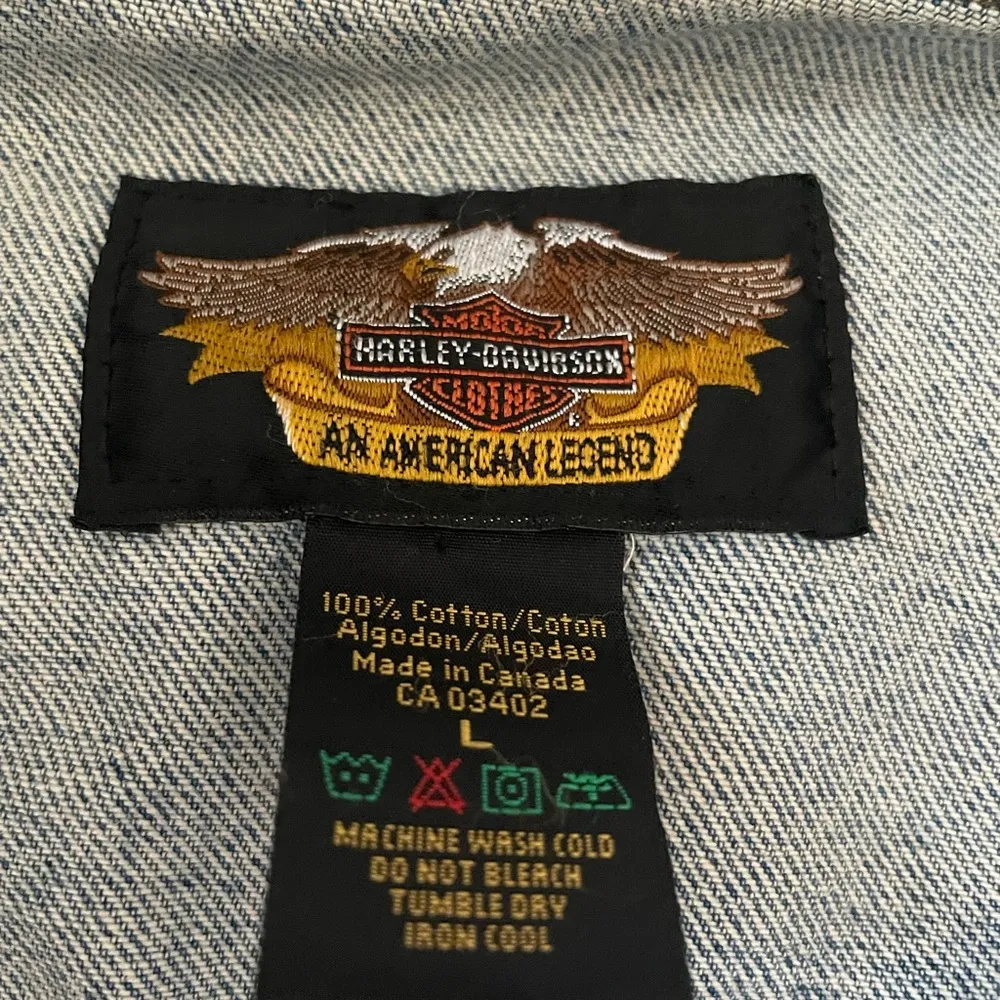 Genuine Harley-Davidson Womens Light Wash  Cotton Jean Jacket size L. - Image 4