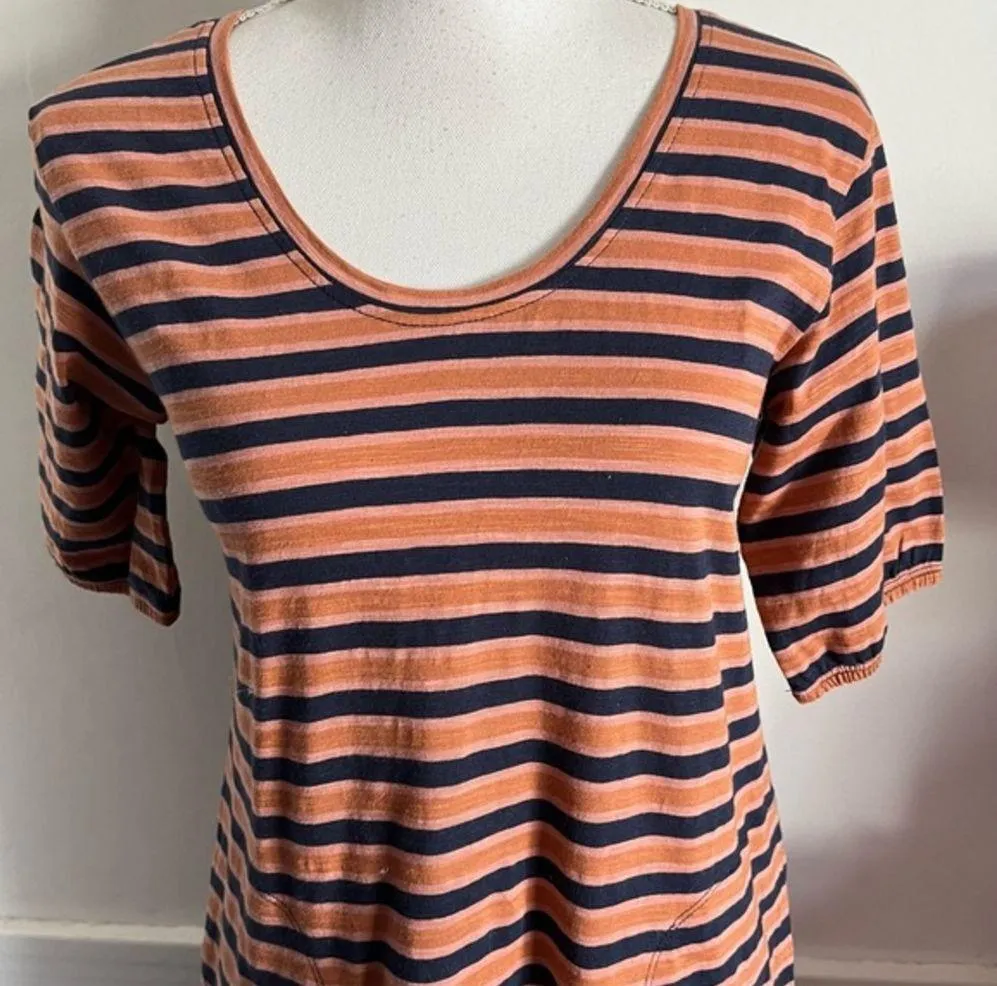 Pact • NWT Orange Harvest Stripe Avery Dress - Image 6