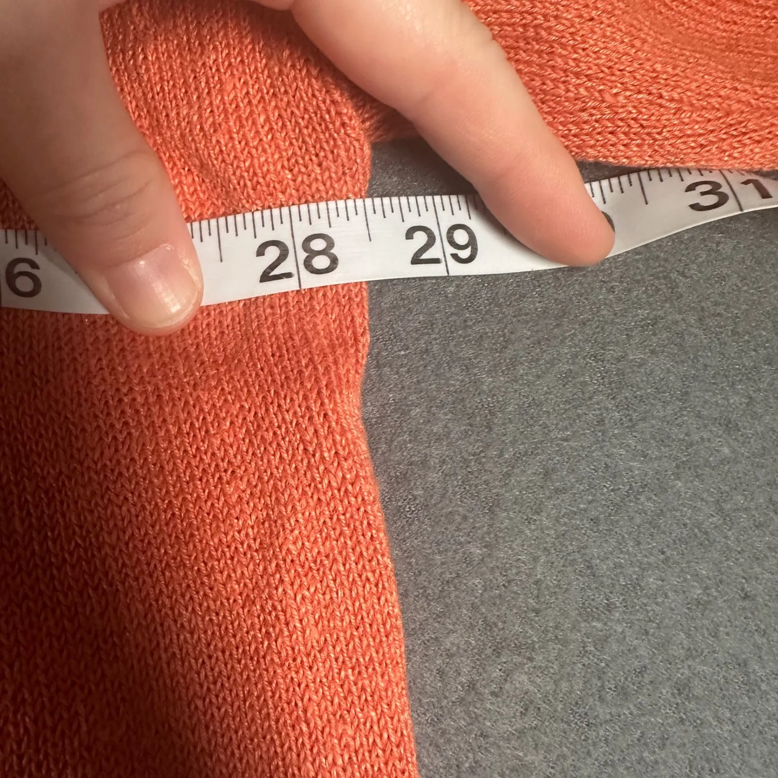 Eileen Fisher Oversized Sweater Womens L Orange Organic Linen Knit Crewneck - Image 8