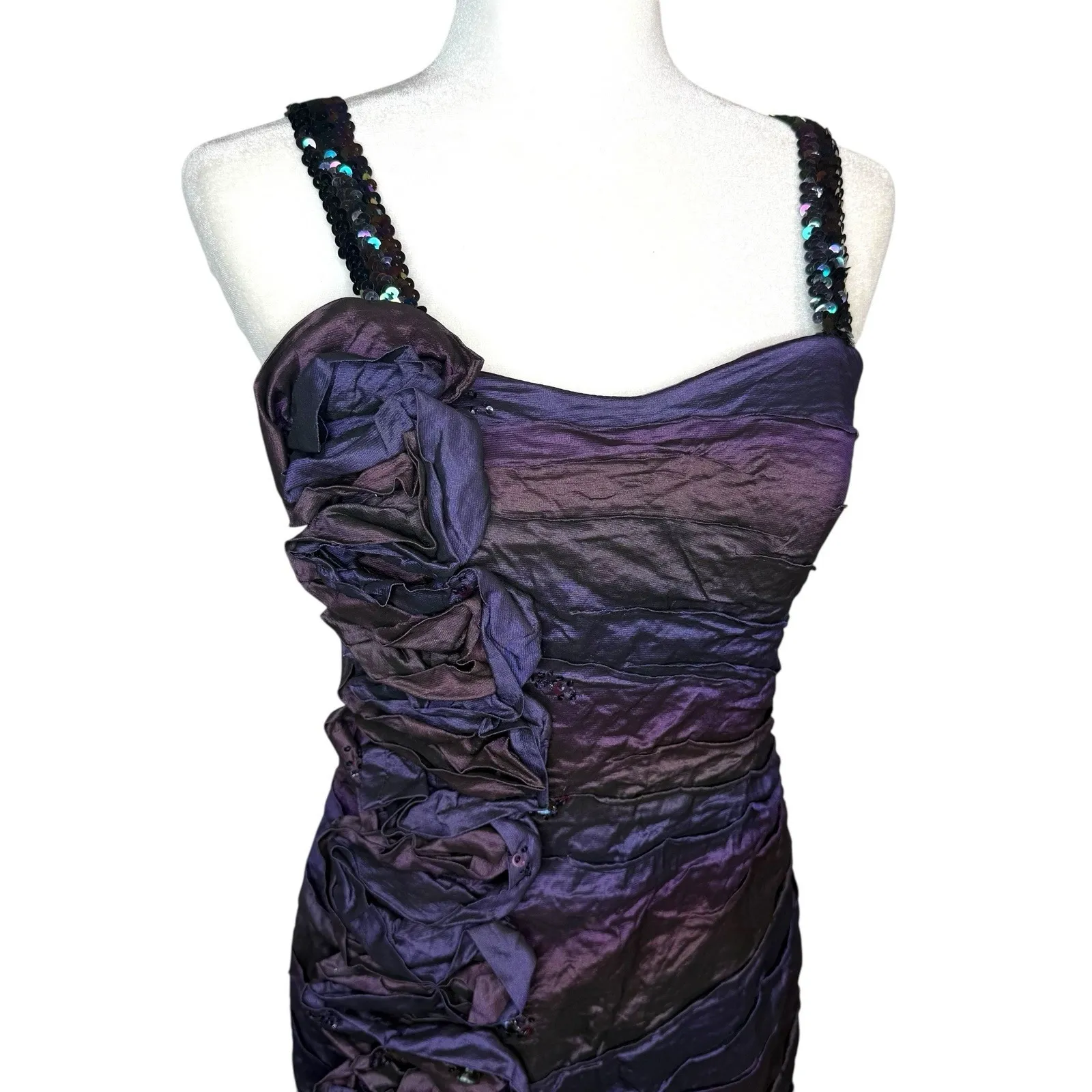 Alberto Makali Dress 8 Ombre Beaded Mini Cocktail Evening Fairy Grunge‎ Y2K $653 - Image 4