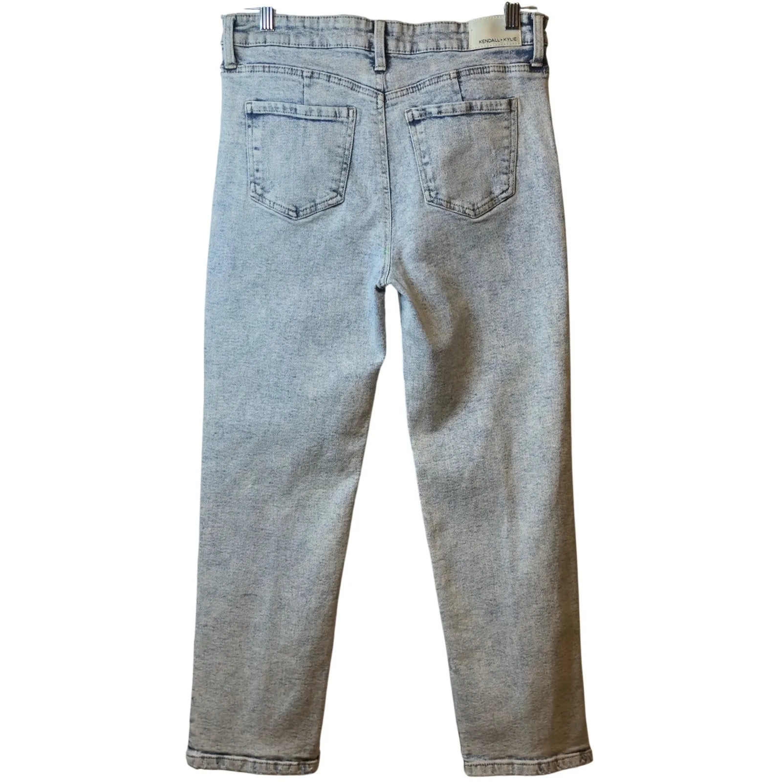 Kendall + KY The Icon High Rise Denim Jeans Sz 9 Straight Leg Casual Distressed - Image 4