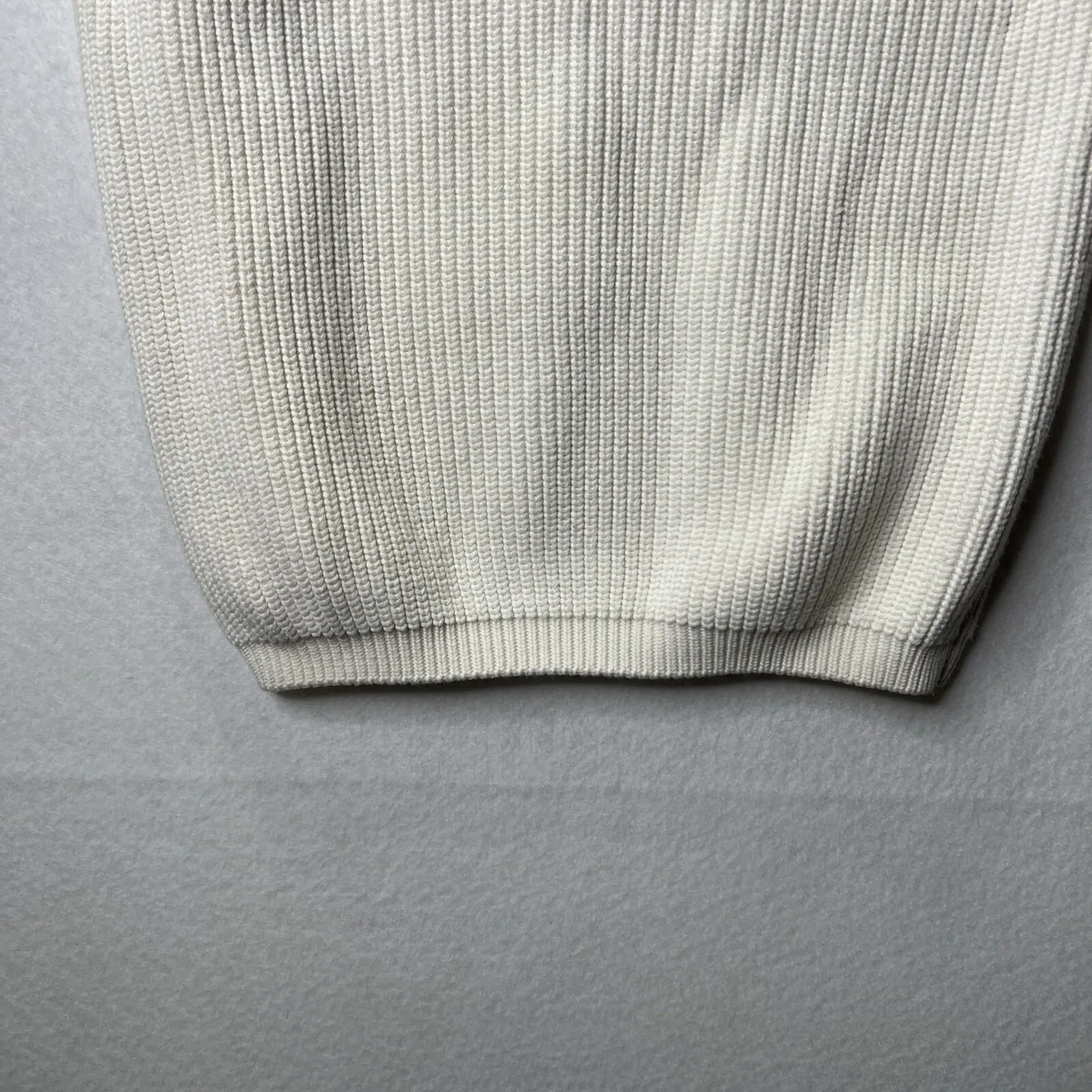 Faherty Pacifica Sweater Organic Cotton White Preppy Pullover Sz XS Heavyweight - Image 4