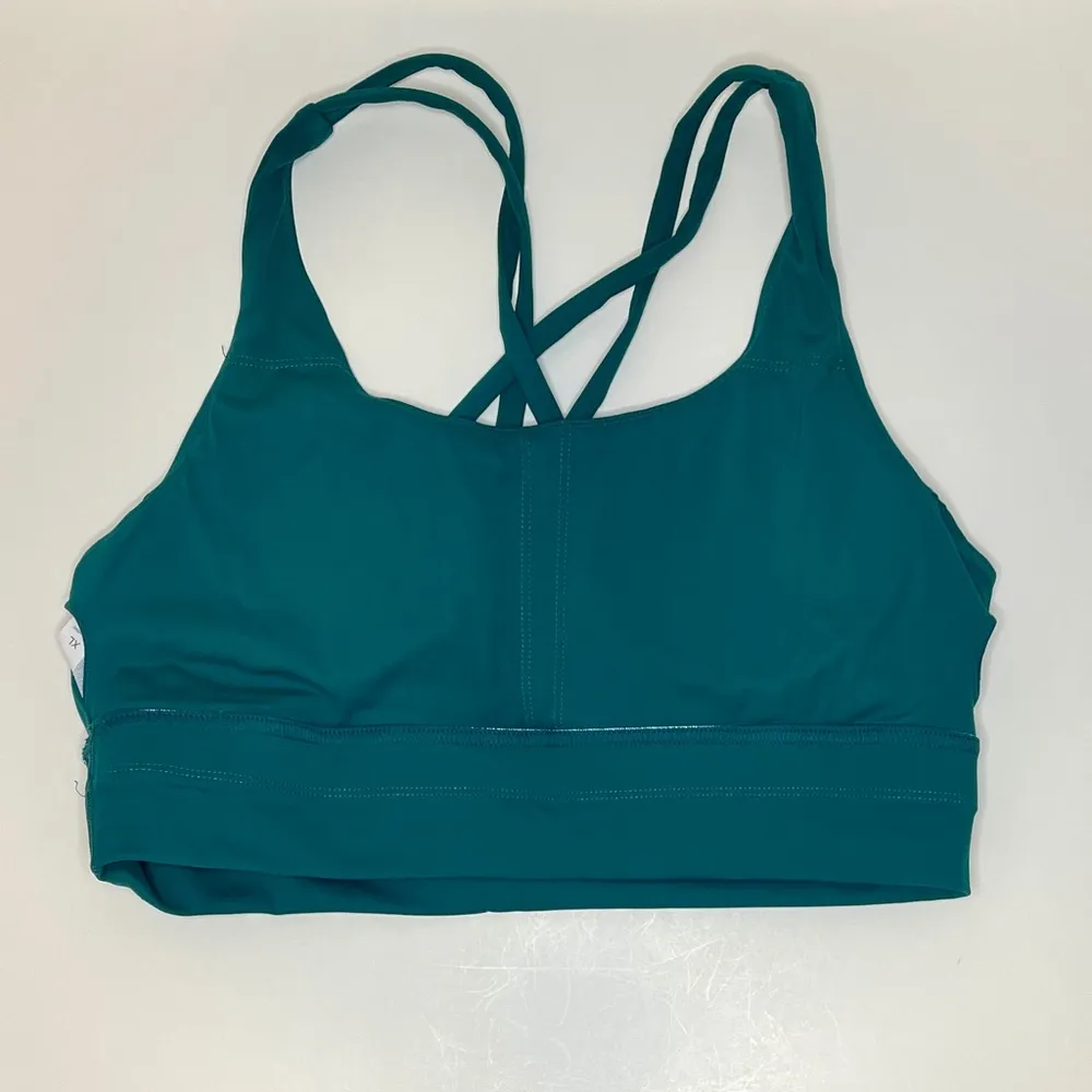 Dark Green Strappy Sports Bra Size Medium - Image 3