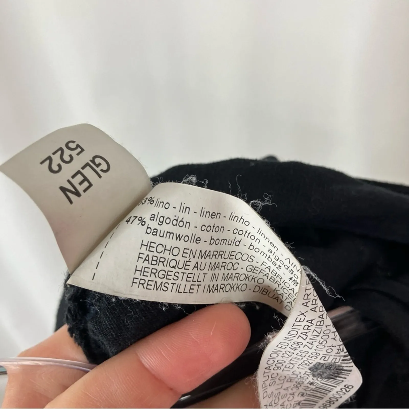 Zara Basic | Black Linen Cotton Blend Tie Back Jumpsuit Womens Small - Image 6