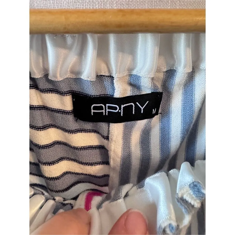 APNY Fringe Multi Stripe Sweater Size Small Blue Size M - Image 4