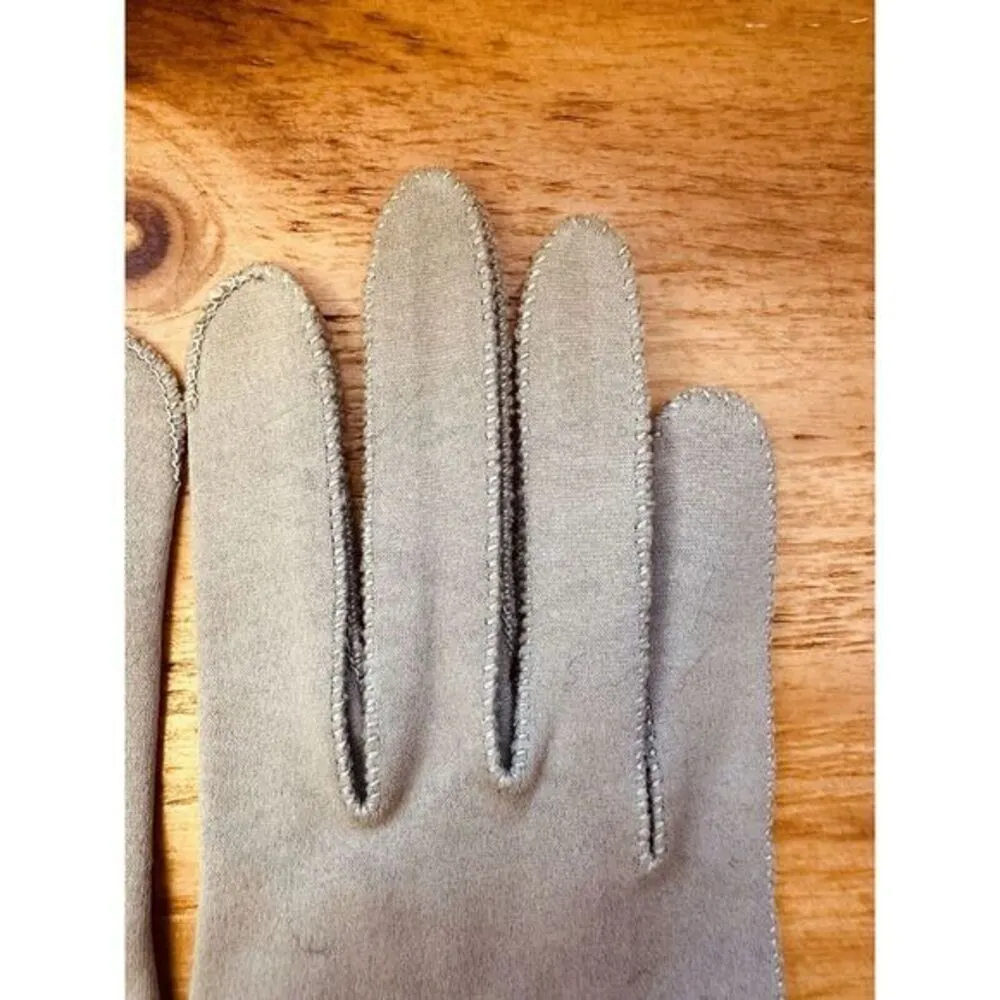 Vintage Crescendo Ladies Sage Green Leather Tailored Driving Gloves‎ Size 6 - Image 8
