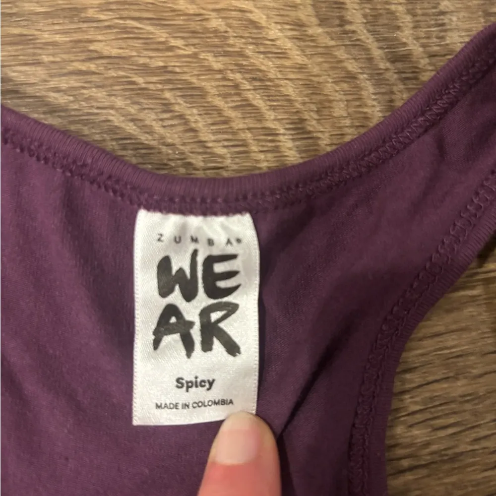 Zumba Racerback Tank Top Dance Inspire Motivate Pink Foil Metallic Bling - Image 5