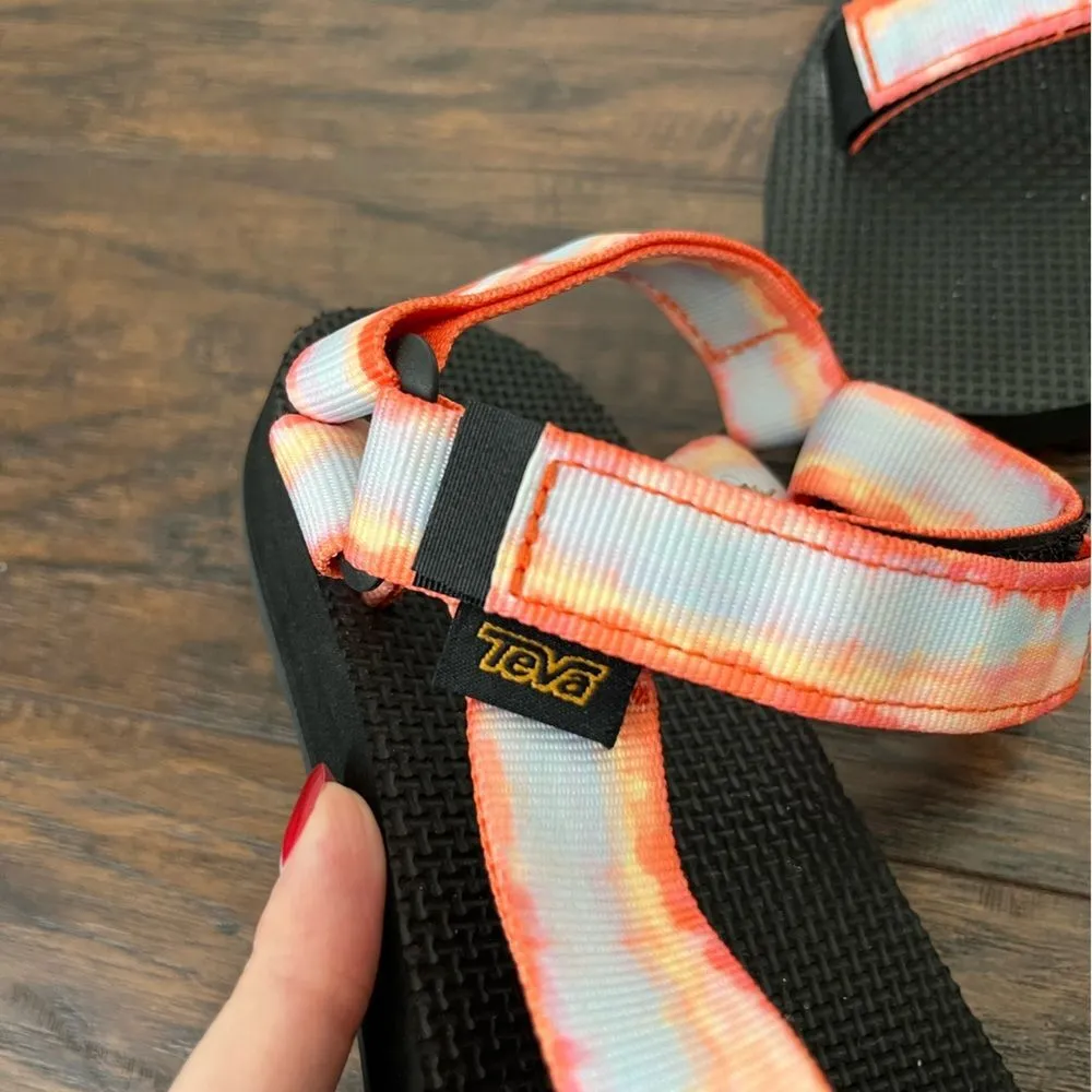 Teva Universal Tie Dye Adjustable Strap Water Sandals Multicolor Size 8 - Image 3
