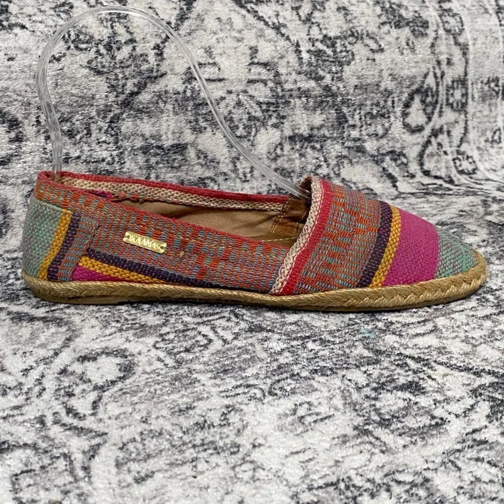 Kaanas Striped Espadrille Flats Size 36 - Image 2