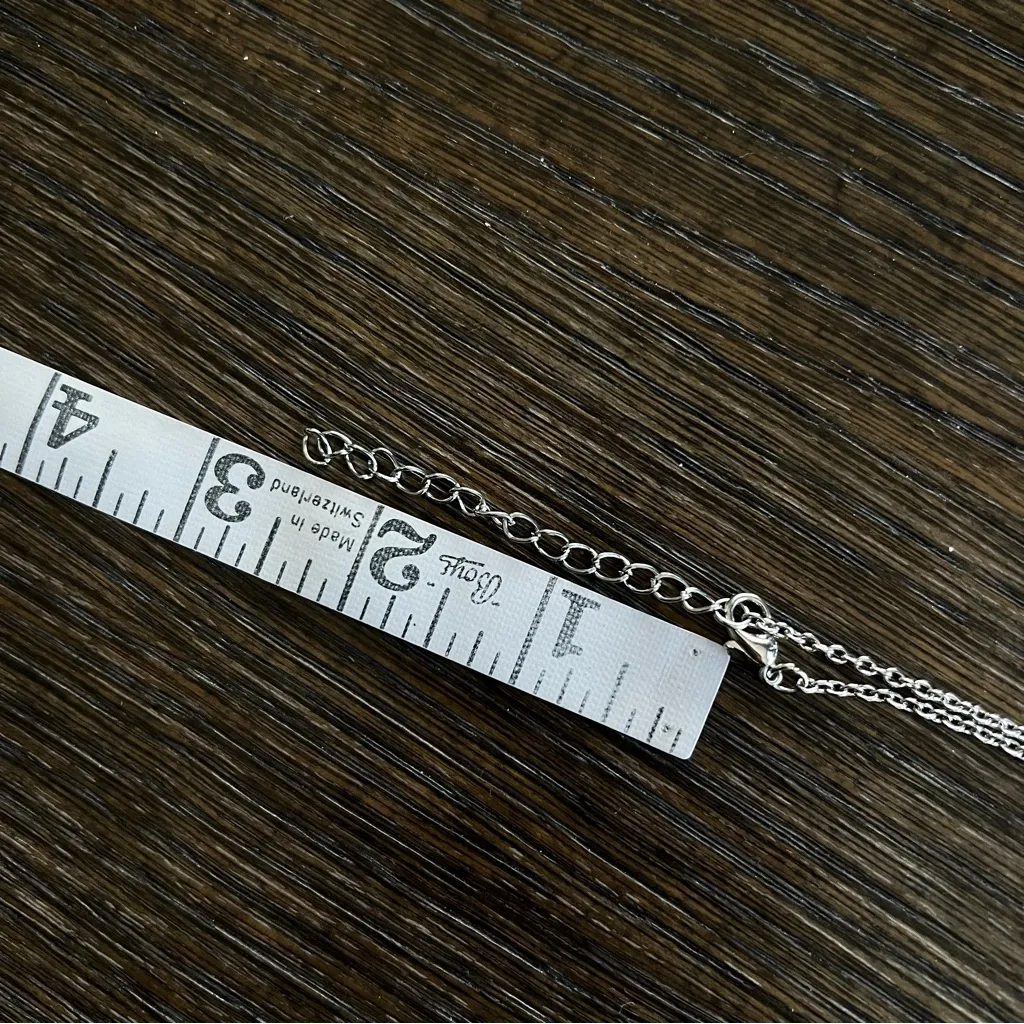 Y2K Necklace and Earrings Set, Silver tone and hot pink stones - Image 10