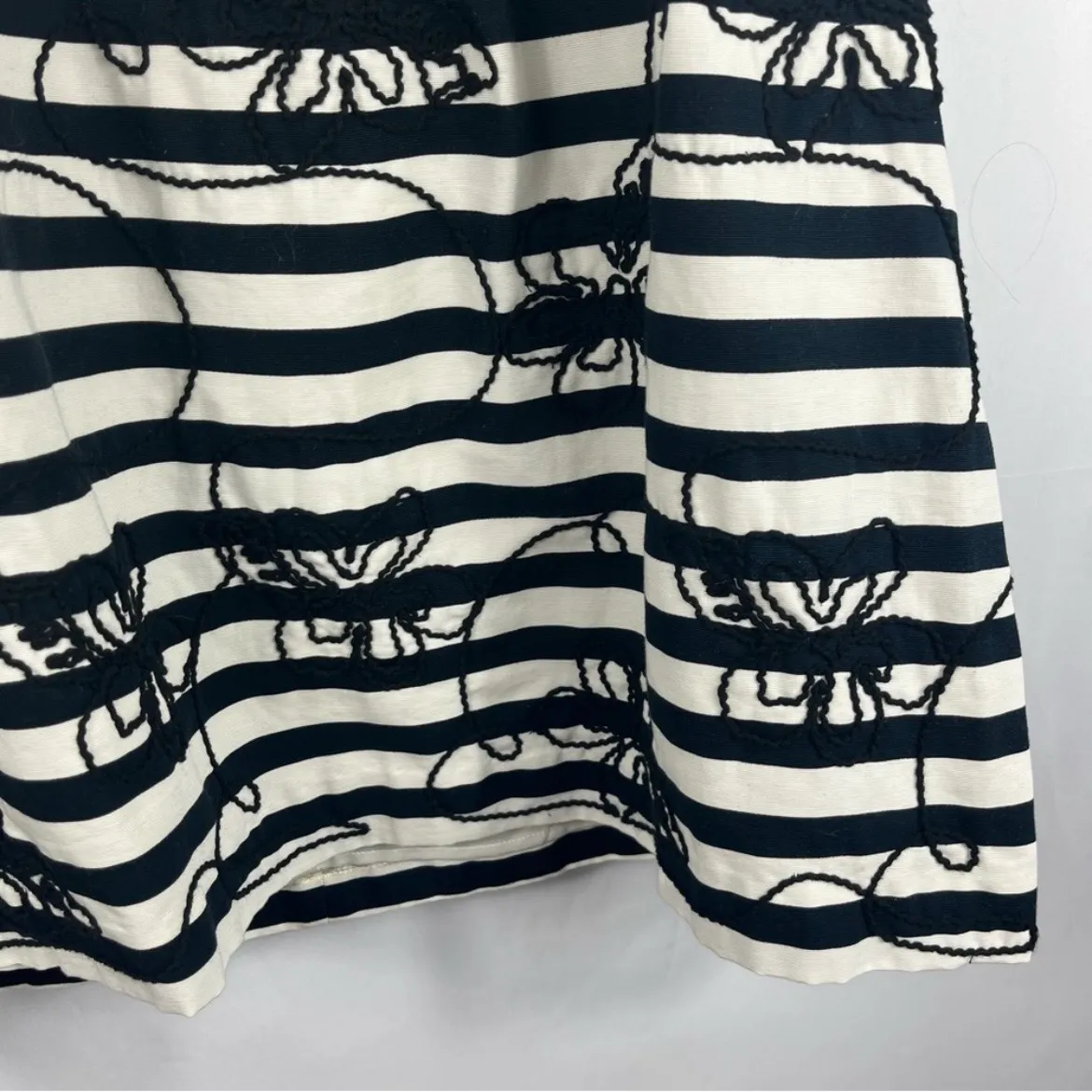 Payton Navy & White Striped Strapless Dress in Swizzle Stripe 6 - Image 2