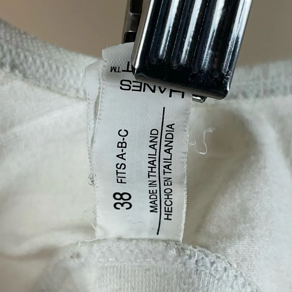 VINTAGE Hanes Sport 38A 38B 38C 90's Front Closure Sporty Bralette Wireless - Image 6