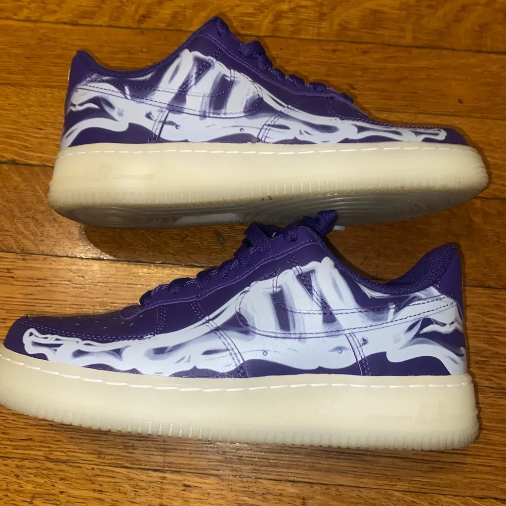Nike Purple Skeleton Air Force 1 - Image 2