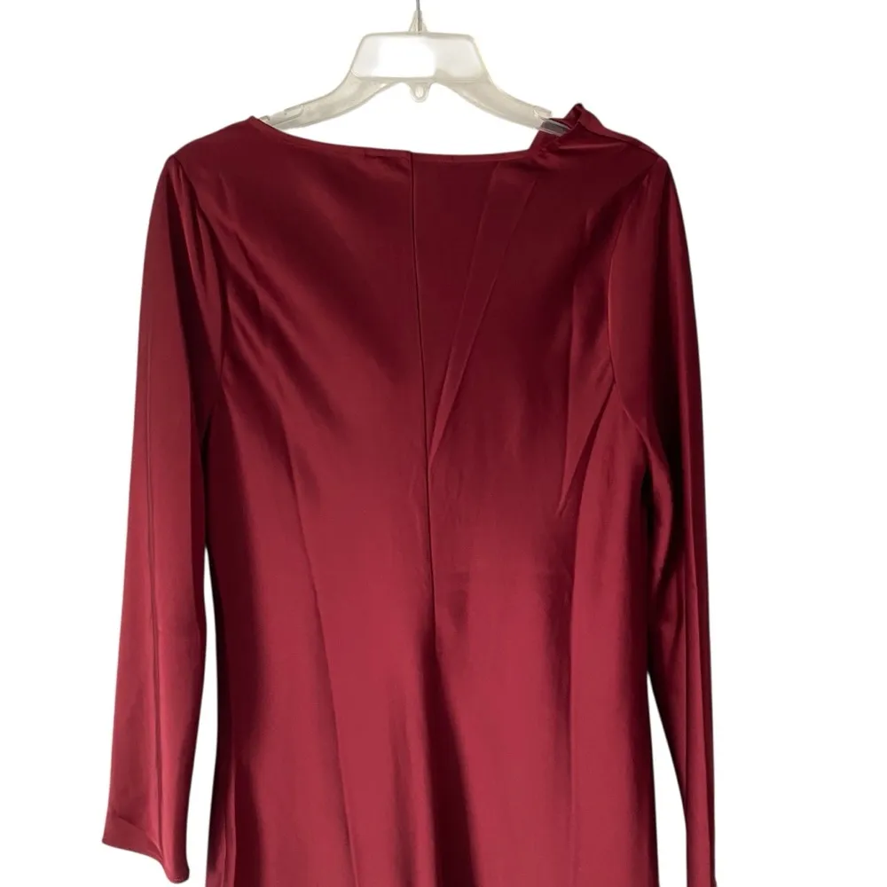 Soft Surroundings NWTs Solange Satin Dress Cabernet Wine Burgundy size 12 - Image 11