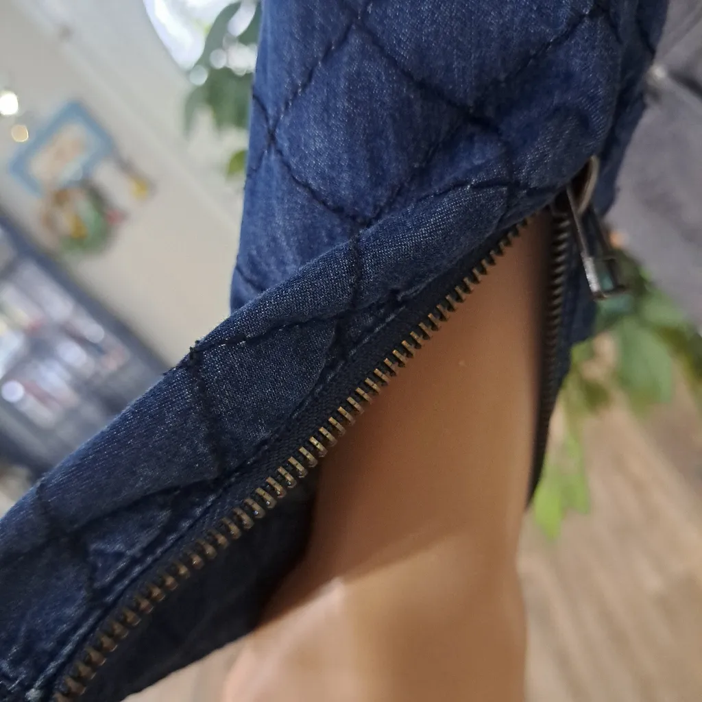 CUSTOM Halloween jacket XXI PREMIUM DENIM size M patchwork Orange Size M - Image 12