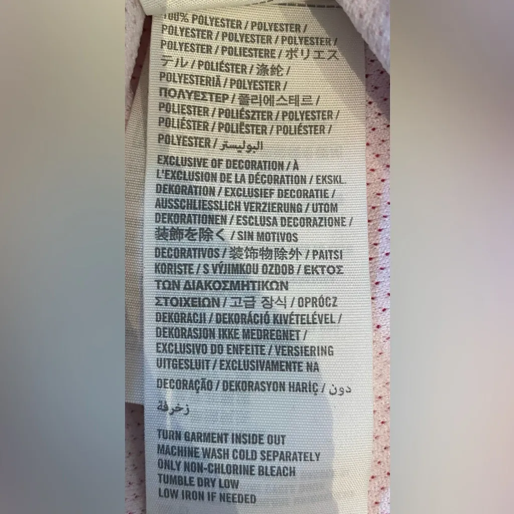 Hollister Size Medium‎ Hot Pink 100% Poly Lined Graphic Athletic Pants - Image 8