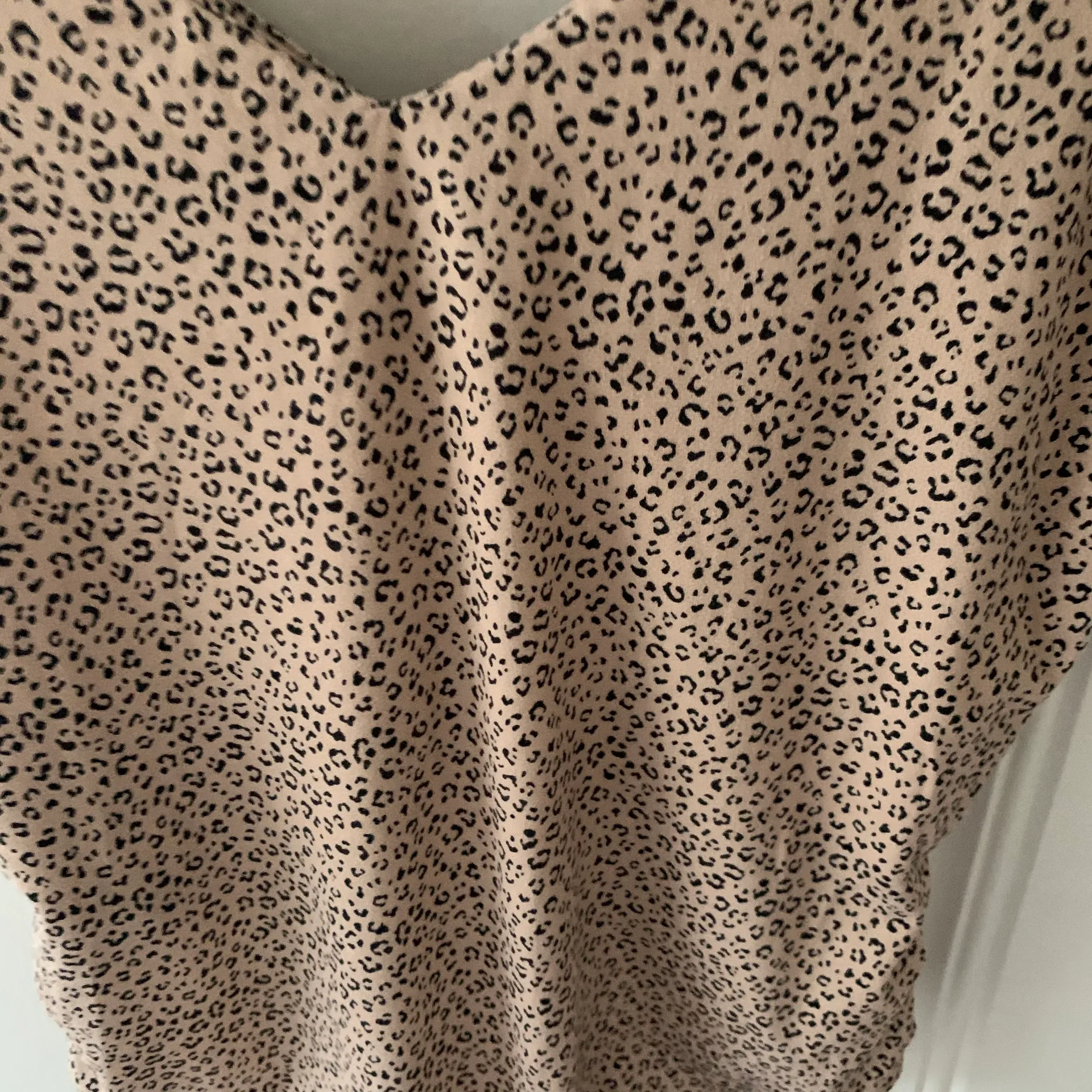 Tan Brown Black Leopard VNeck Leotard Bodysuit NWT - Image 3