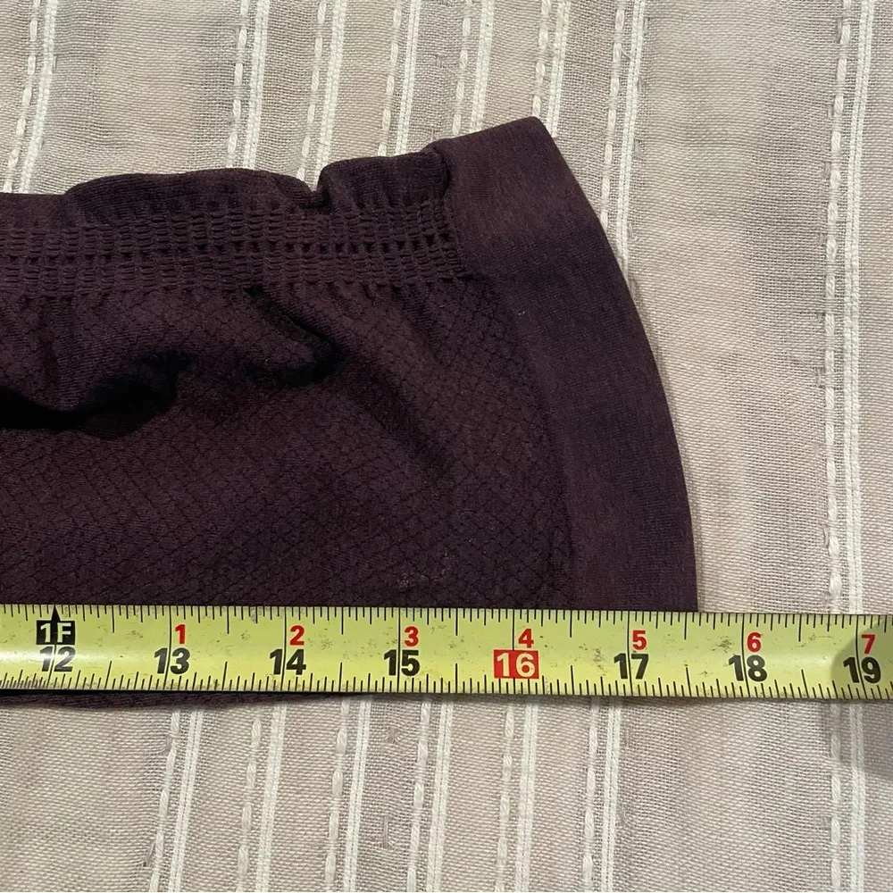 Lululemon In The Flow Crop II Leggings Heathered Black Cherry Purple 2 W6B41S - Image 8