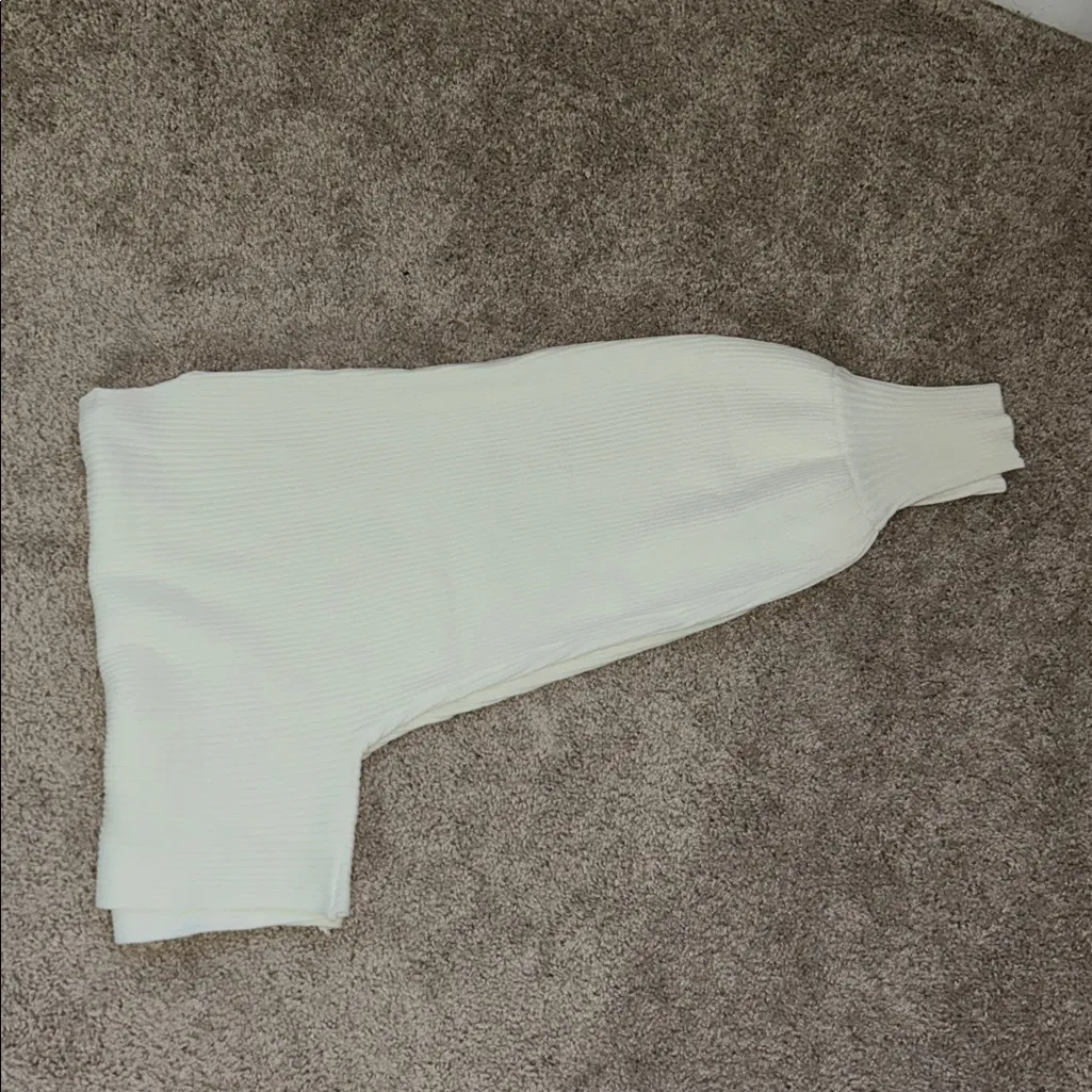 Ribbed dolman balloon sleeve Sweater. M - Image 14