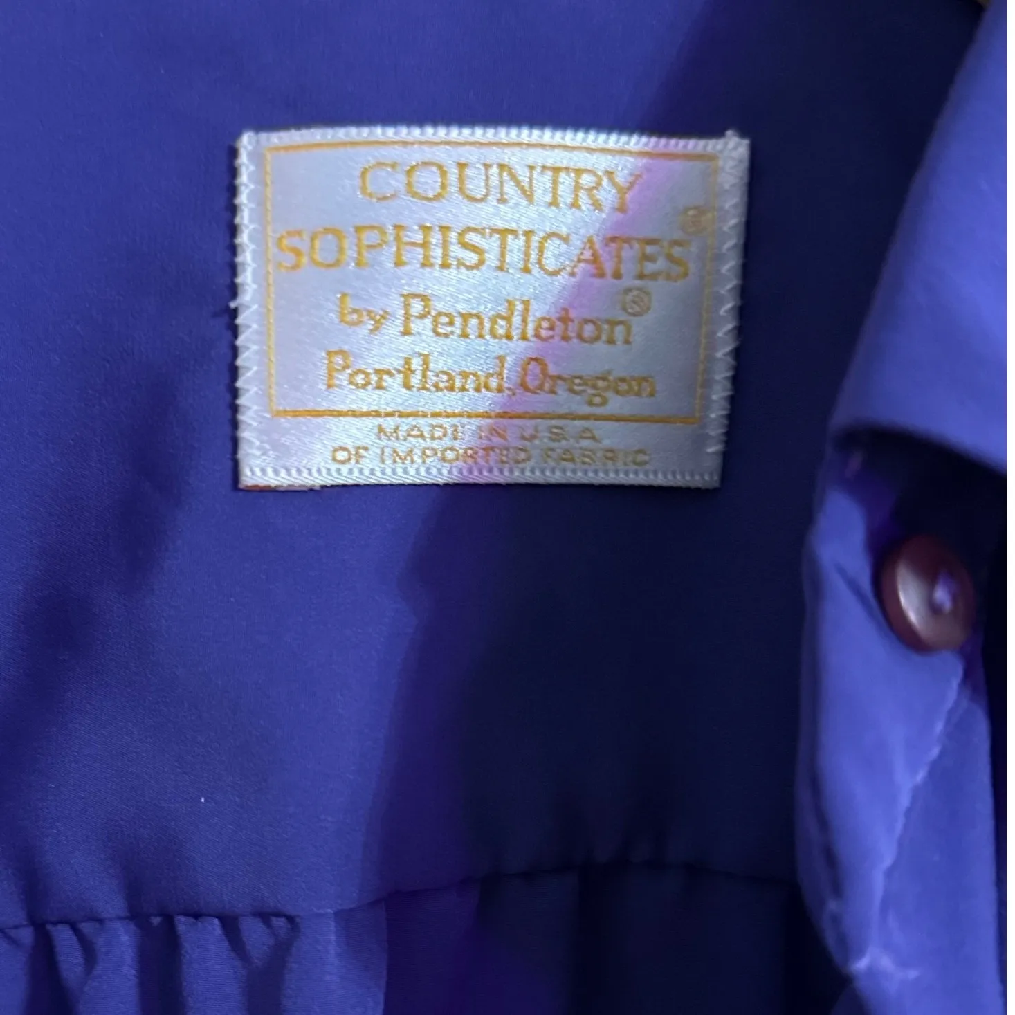 Country Sophisticates by Pendleton Vintage Purple Button Up Blouse Women Size M Size M - Image 2