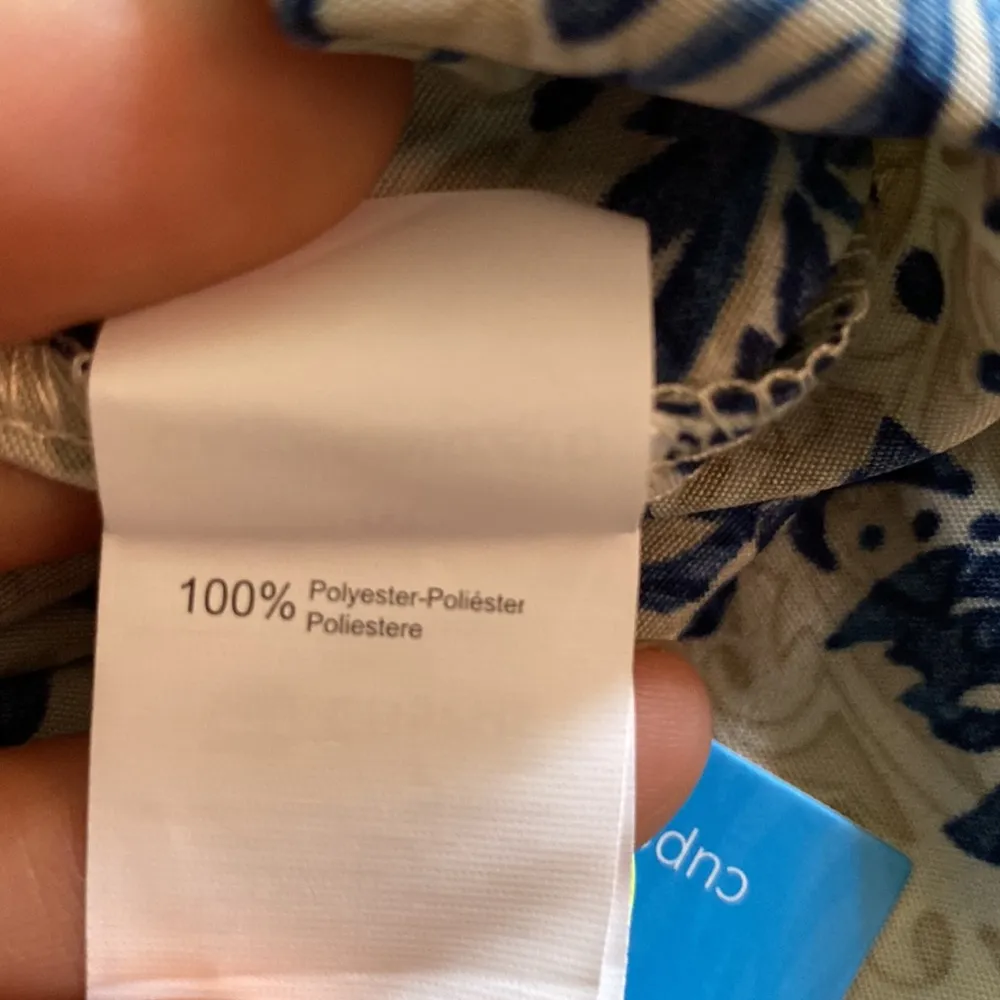 Cupshe One Shoulder Blue Damask Print Mini Dress Size M - Image 4