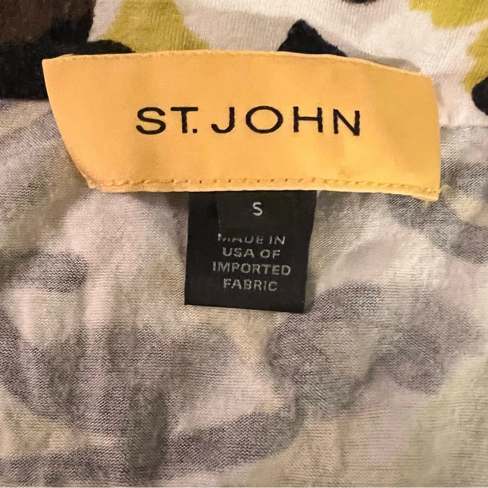 St John Leopard Style Boatneck Blouse - Image 10