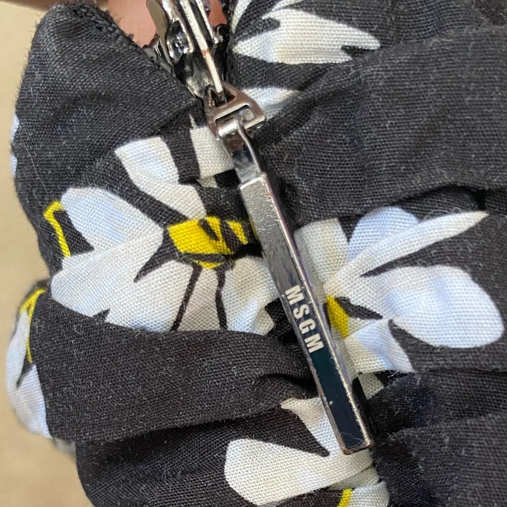 MSGM Tuta jumpsuit floral black strapless wide leg Size 8 - Image 7