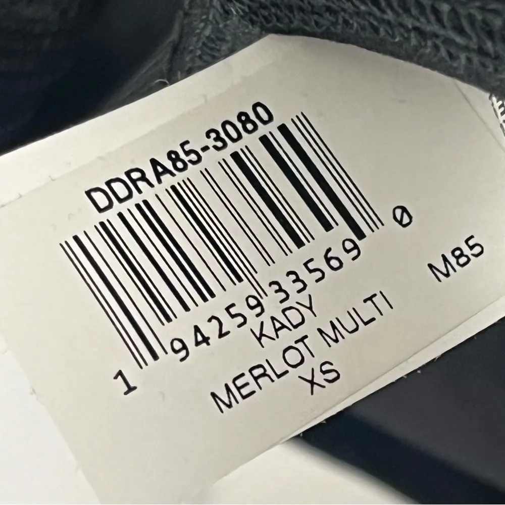 DRESS THE POPULATION Kady Merlot Black Sequin Tiered Point Dress, Size XS - Image 5