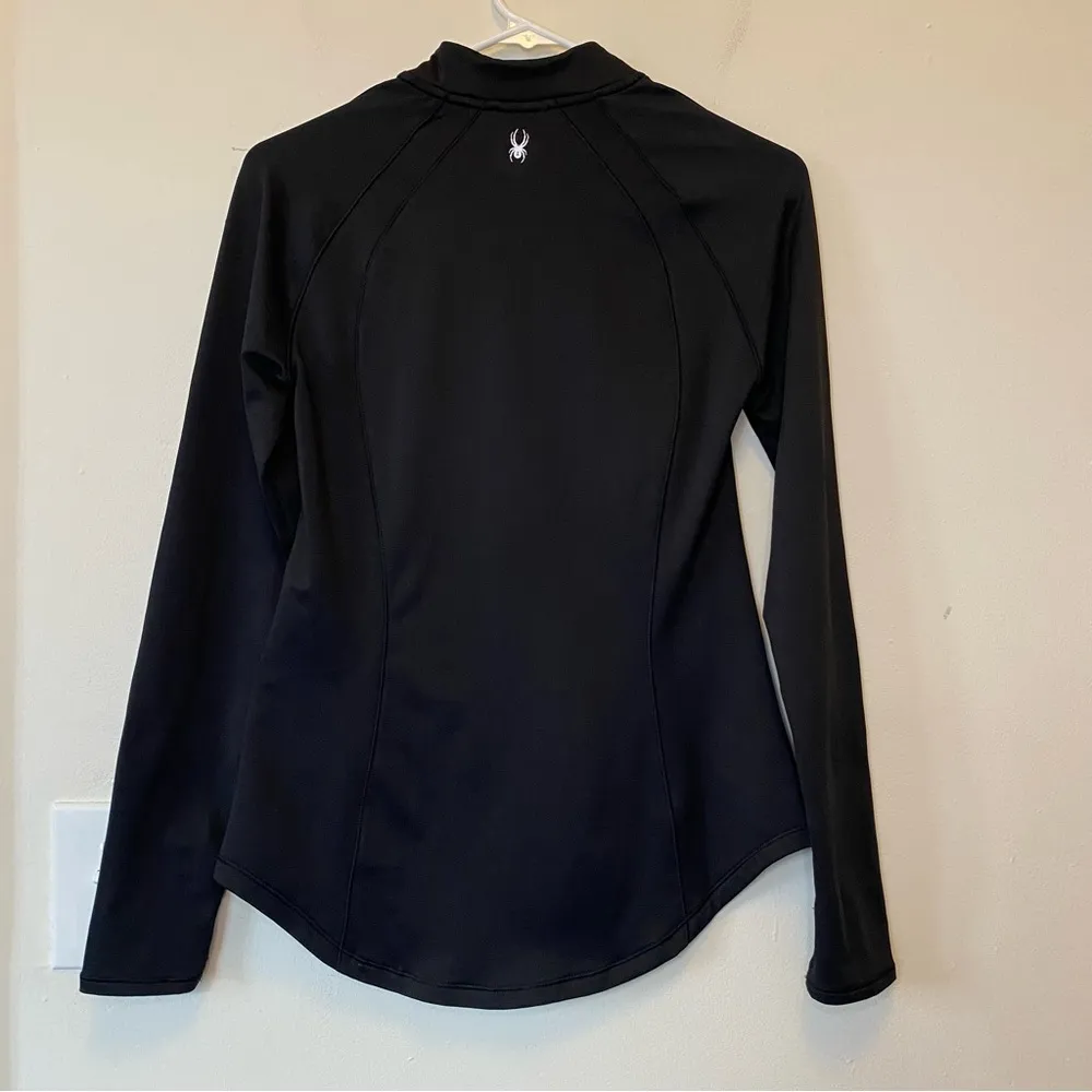Spyder  Women’s Half Zip Long Sleeve Mock Neck Active Sweatshirt Black Sz Small - Image 9