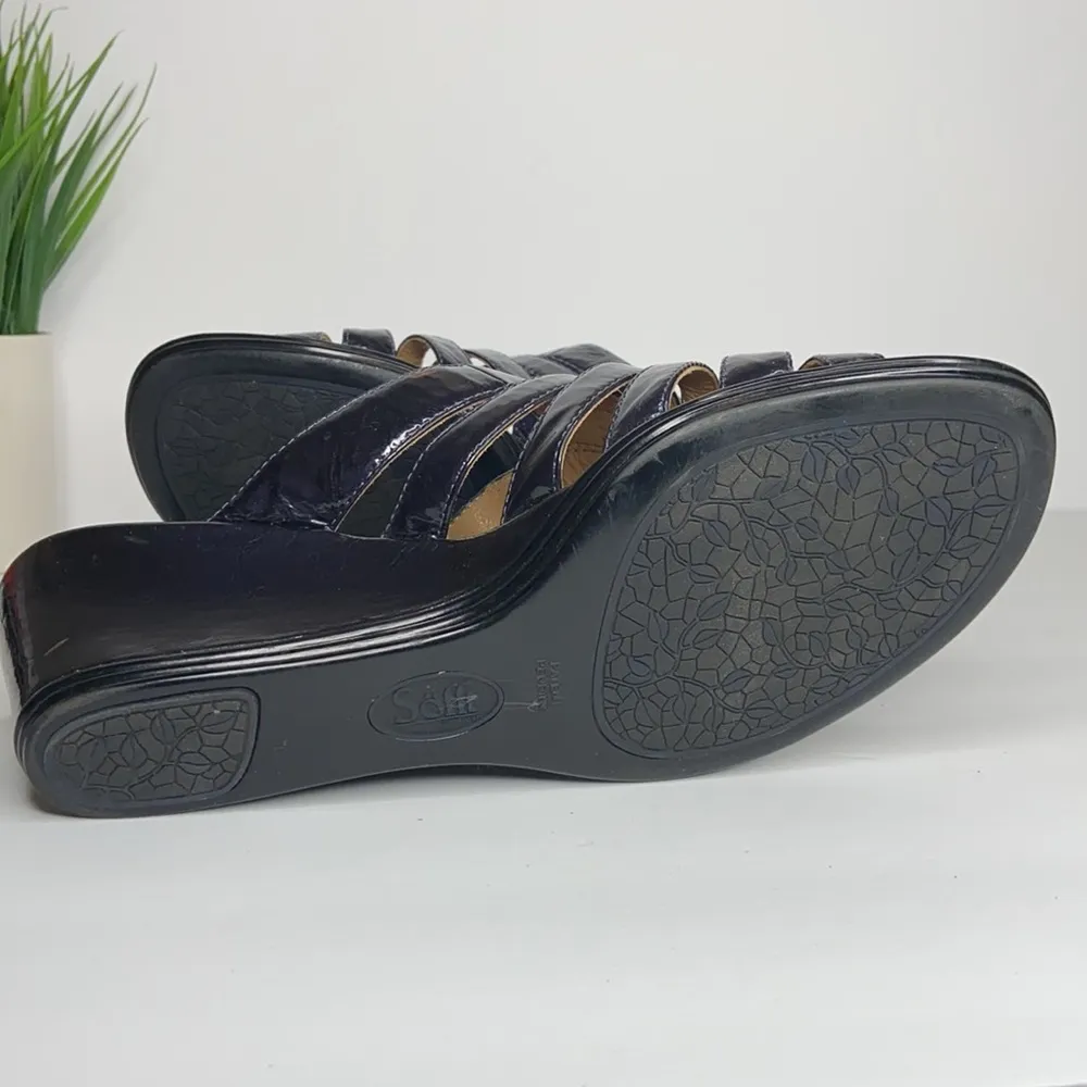 Soffit Women’s Deep Purple Open Toe Wedge Sandals Size 9M - Image 21
