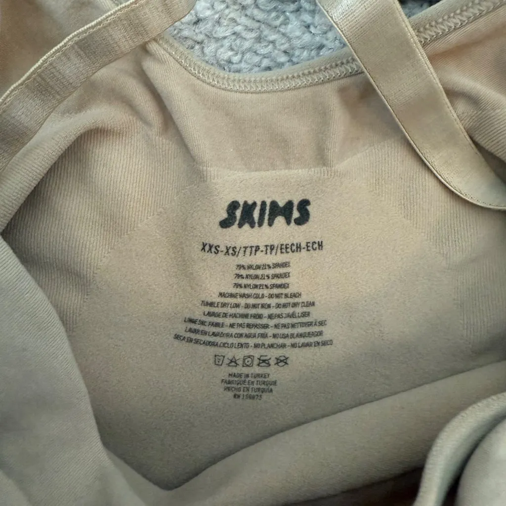 Skims Seamless Sculpt Thong‎ Bodysuit Womens Sze XXS/XS Clay Beige - Image 4