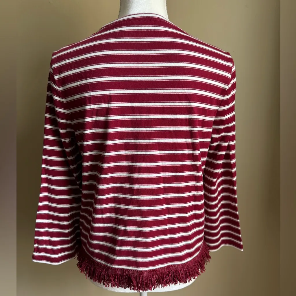 NWT Kate Spade Broome Street Stripe Fringe Top, $118 Retail - Image 8