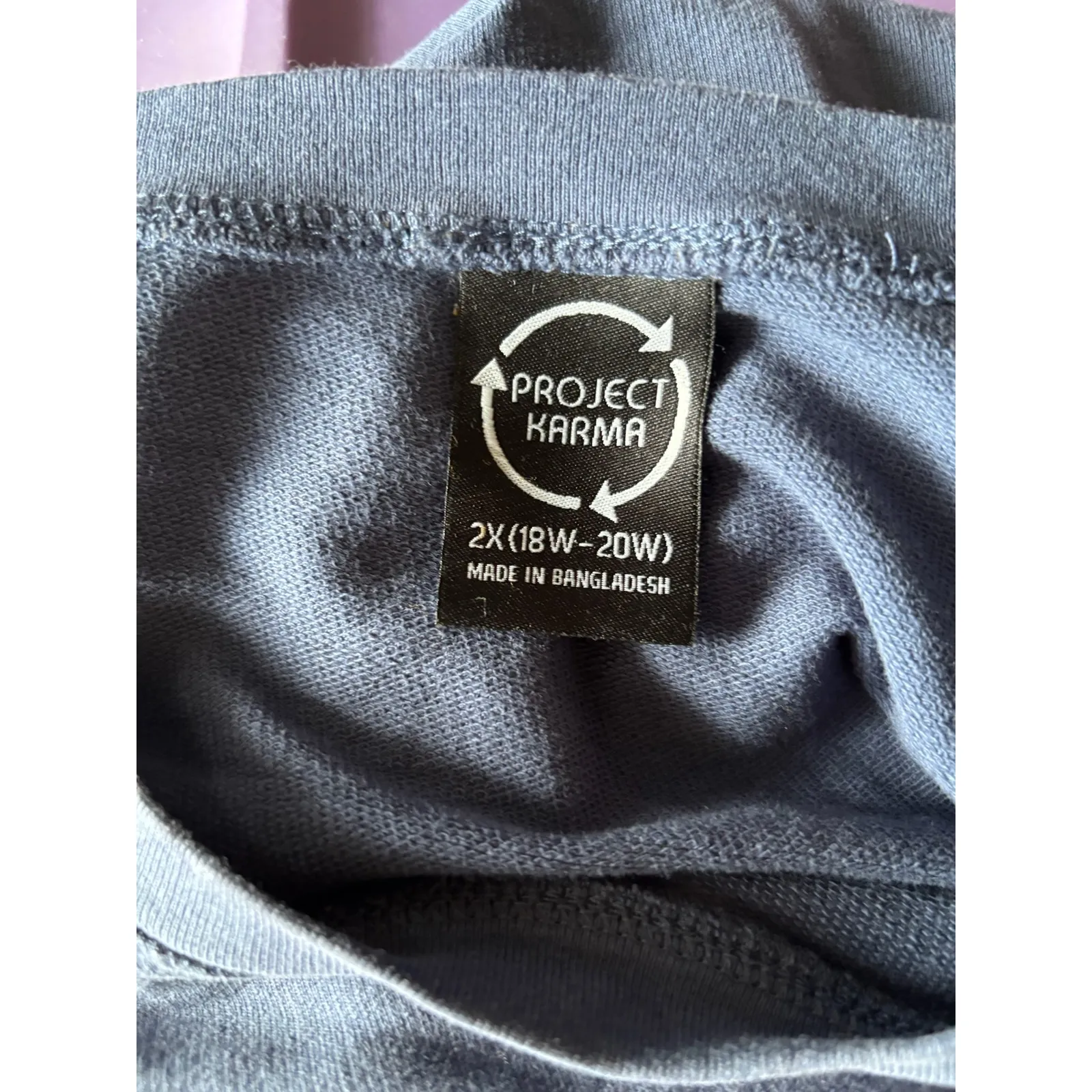 Project Karma Blue Gold I Don't Sweat I Glow Sweatshirt Size 2X - Image 3