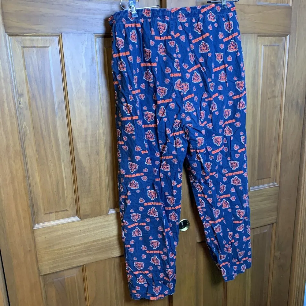 Chicago Bears Pajama Pants Mens Medium Black‎ Orange NFL - Image 8