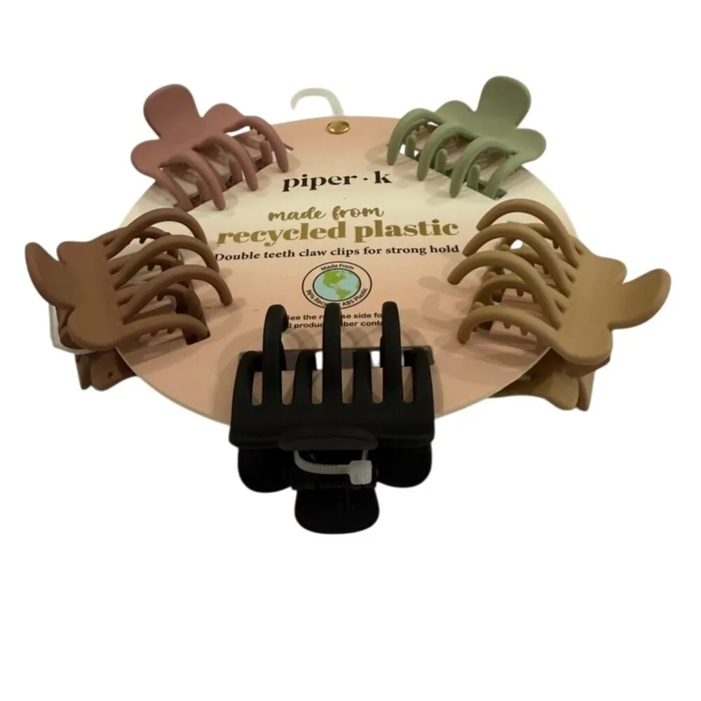 Piper K Double Teeth Claw Clips 5 Pack in Multi​ - Image 2