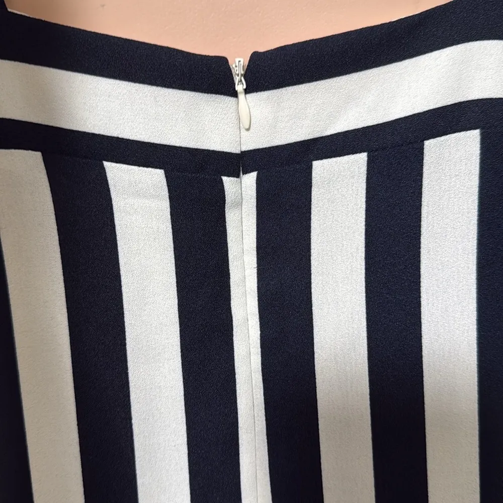 Just...Taylor NWT Dark Blue and White striped dress woman size 10 - Image 4