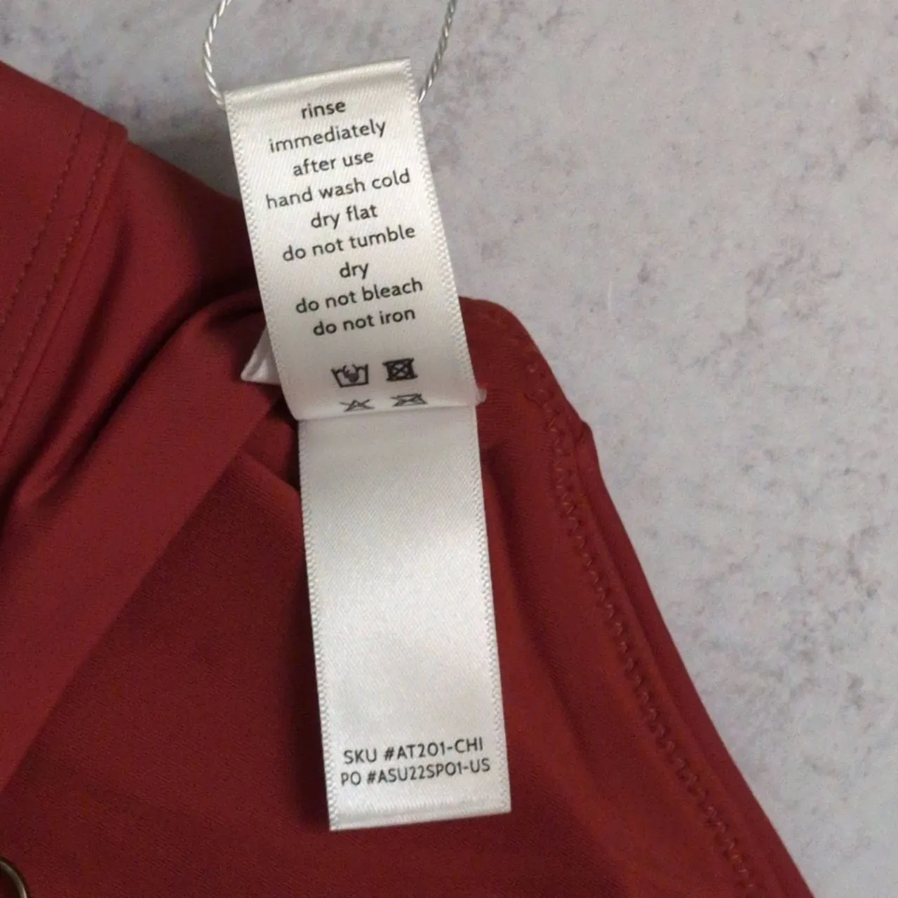 NWT Andie Tahiti Top Chili Pepper Comfortable Adjustable V-Neck Bikini S - Image 7