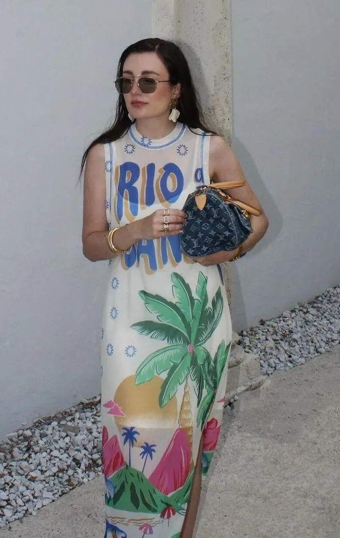 Mesh Logo Midi Dress XS - Image 2