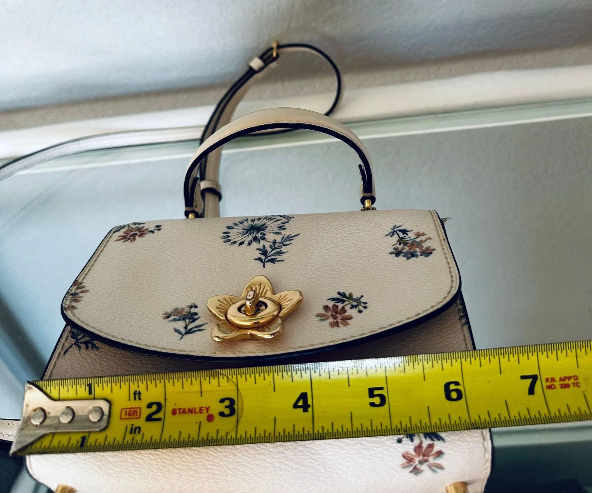 Micro Tilly Top Handle With Dandelion Floral Print Rare/sold Out Bag - Image 7