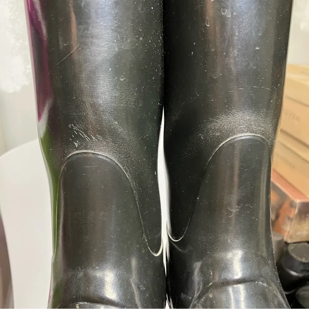 Hunter‎ original tall black rain boots women’s size 6 - Image 6