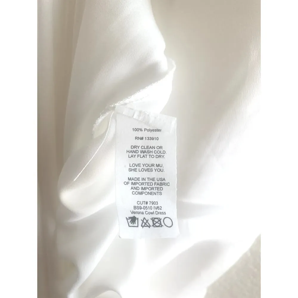 Show Me Your Mumu Verona Cowl Dress Ivory Luxe Satin S - Image 6