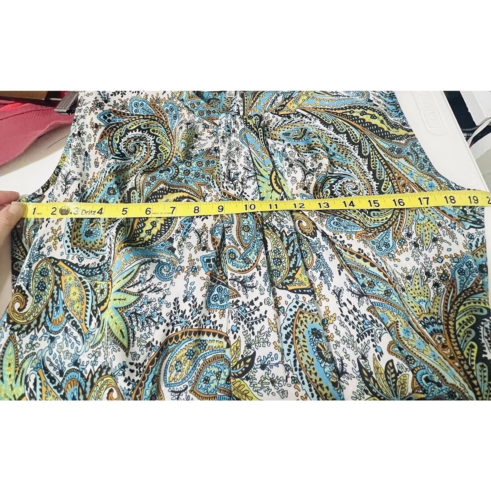 Jones Studio Separates Woman’s Multi Color Paisley Sleeveless Blouse Size XL EUC - Image 7