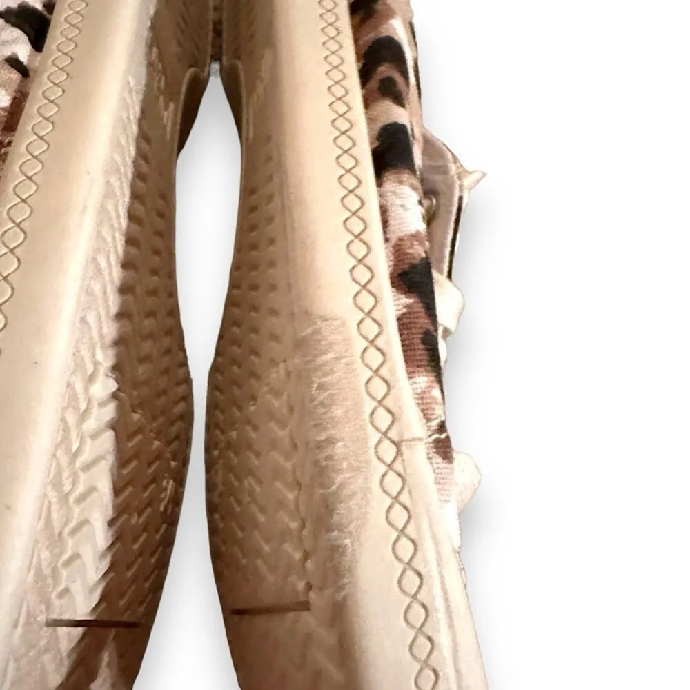 Time & Tru Leopard Print Scrunch Back Slip On Memory Foam‎ Sneakers Sz 7.5 Tan - Image 8