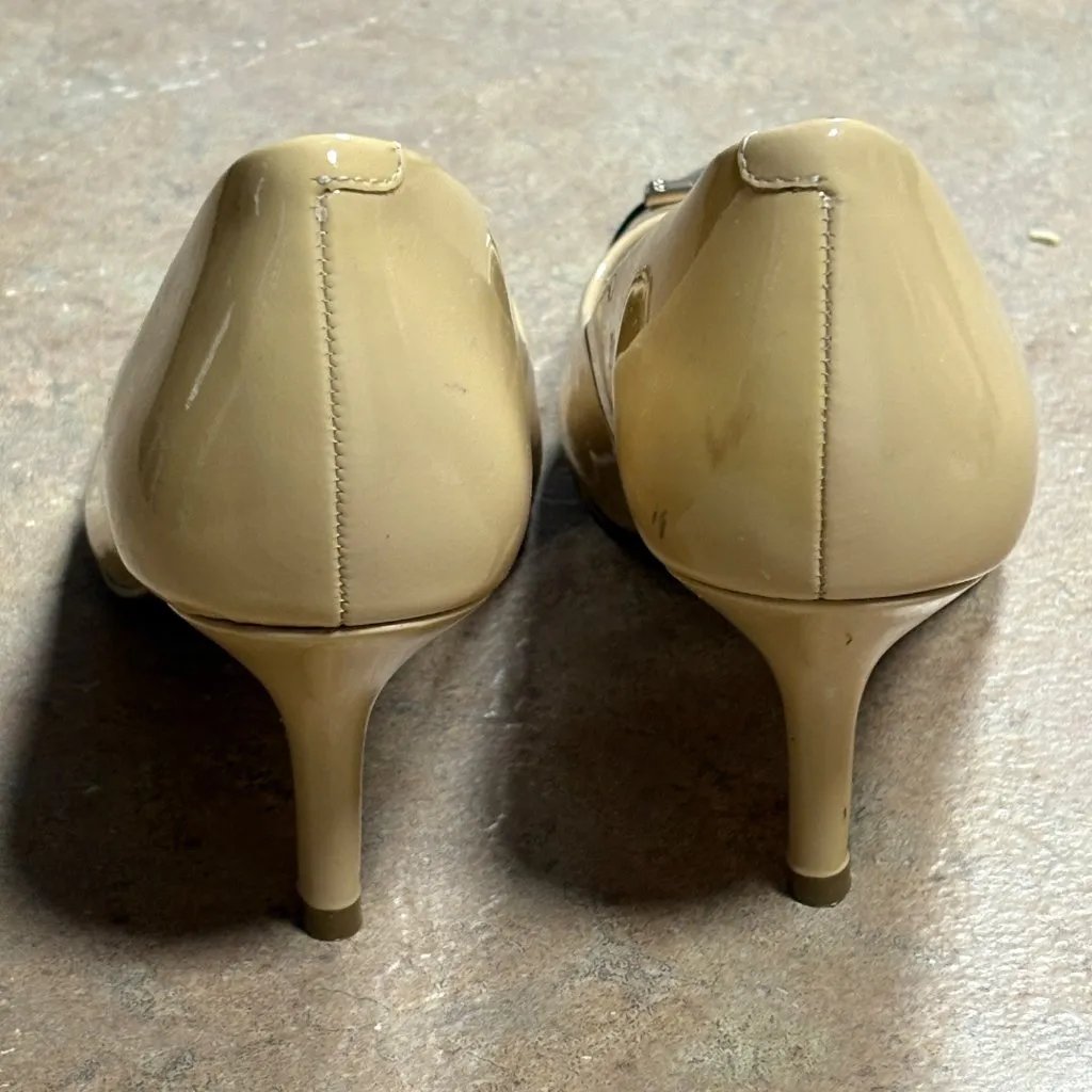 NWD Coach Zan Pointed Toe Pumps Size 6.5B Tan & Black Leather Heels - Image 6