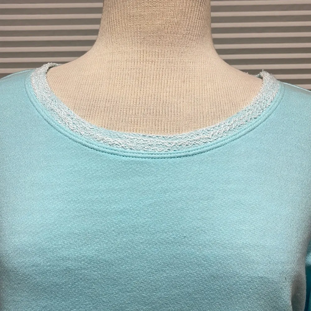 Fresh Produce Aqua Swimming Blue Sunset French Terry Sweatshirt Size XS - Image 3