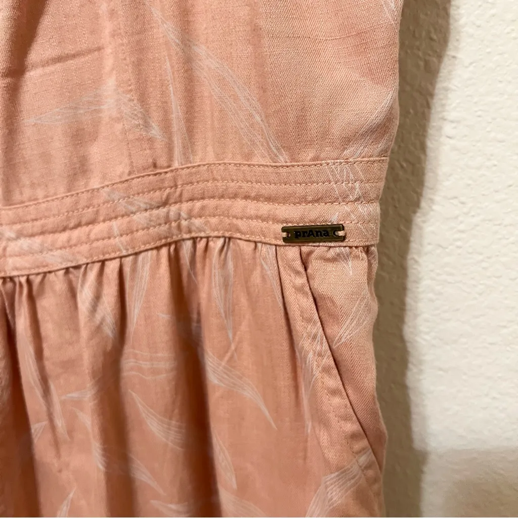 Prana Sundrifter Midi Dress Apple Blossom Print, peach color Size Medium - Image 10